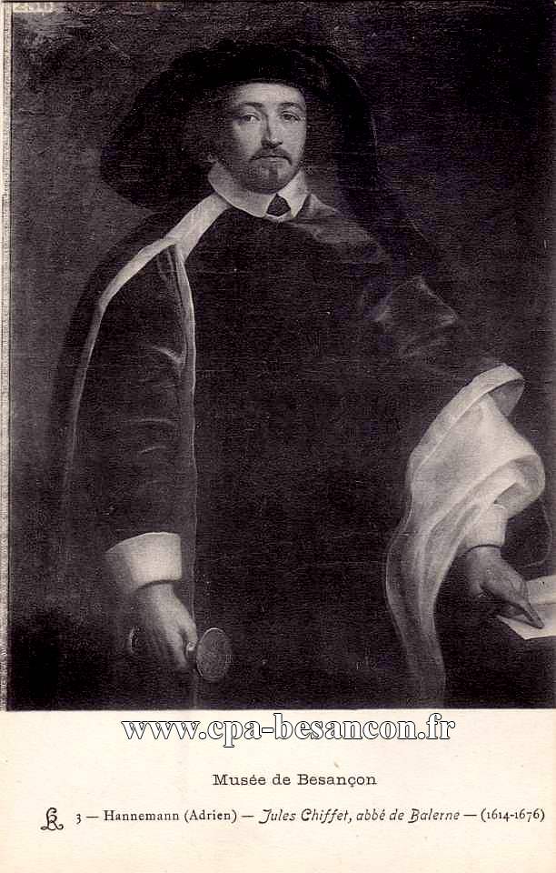 Musée de Besançon - 3 - Hannemann (Adrien) - Jules Chiffet, abbé de Balerne - (1614-1676)